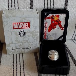 2019 MARVEL IRONMAN HELMET 2 OZ SILVER COIN FIJI